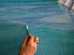Annette Stams-Schmitt im Atelier – Restauration